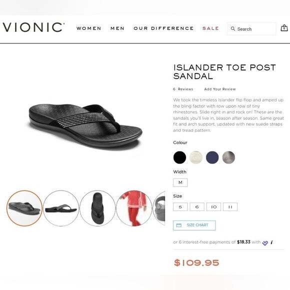 Vionic Islander Toe Post Sandals Flip Flops - Picture 8 of 8